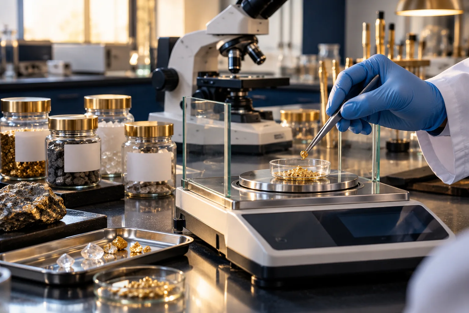 Understand gold content, fineness and the relevance of representative samples.